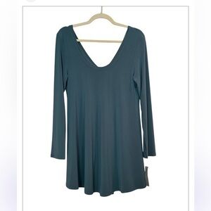 NWT Last Tango Dusty Green 3/4 Sleeve Swing Dress / Tunic Size Large